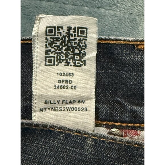 True Religion Jeans Mens 31 Billy Bootcut Flap Pocket Blue Denim (Actual 33x33) - Picture 5 of 14